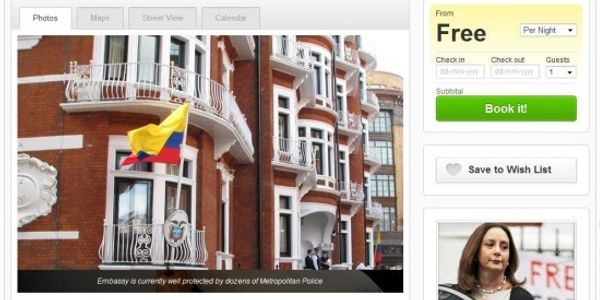 Julian Assange used Airbnb to find his Ecuador Embassy home in London - maybe