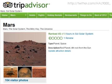 Mars Curiosity rover leaves first TripAdvisor review - not a happy visitor, might be fake