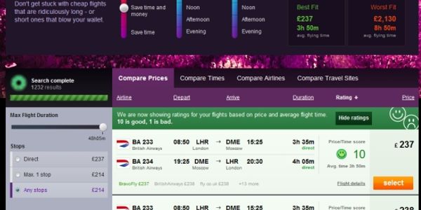 Momondo factors in cost and convenience for flight rating system
