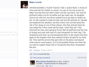 How WestJet managed to get 180,000 LIKES and 9,500 comments on Facebook for being nice