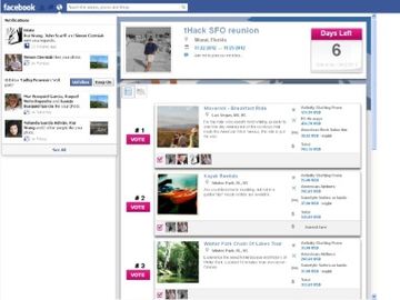 Destinations, hotels, tours and activities - now groups can vote for their favourite on Facebook