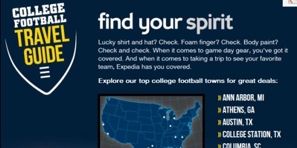 Expedia heads back to school with US college football campaign, Dublin first stop