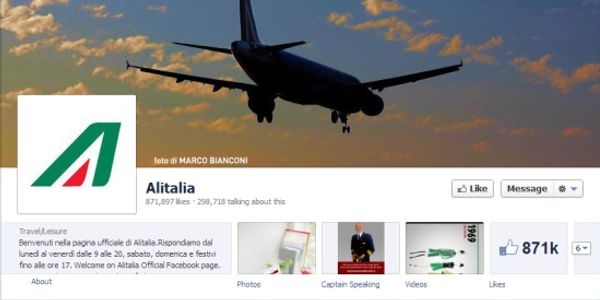 Alitalia wanted to enjoy its biggest promotion ever, found itself on the end of a Facebook calamity