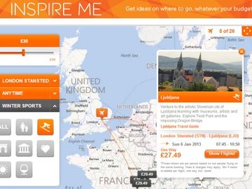 EasyJet goes down the inspiration route for flight search