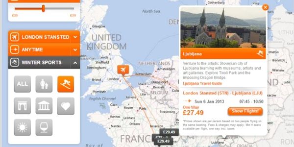 EasyJet goes down the inspiration route for flight search