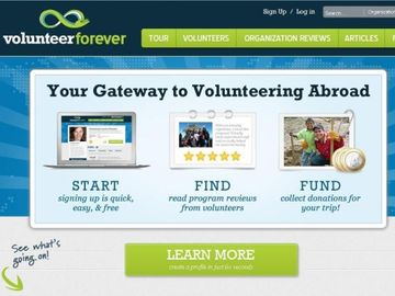 Volunteer Forever helps users find the right program and raise funding for volunteer placements