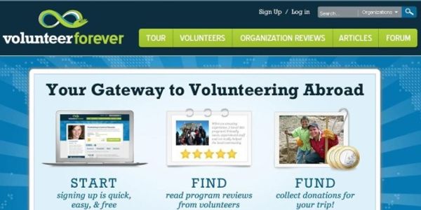 Volunteer Forever helps users find the right program and raise funding for volunteer placements