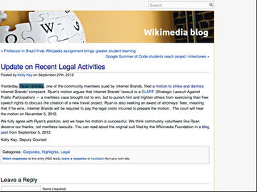 Follow that story: Wikitravel user files a court motion against Internet Brands