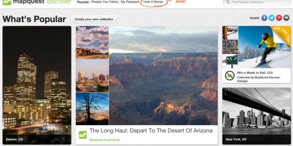 MapQuest ramps up travel services with Pinterest-style Discover planning and sharing platform