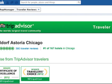 App lets hotel owners add TripAdvisor reviews to their Facebook pages