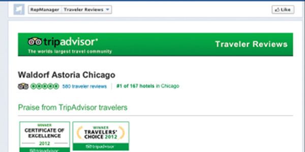 App lets hotel owners add TripAdvisor reviews to their Facebook pages
