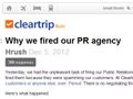 Realised your PR agency is spamming valuable contacts? Fire it and then tell the world