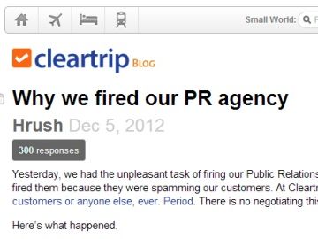 Realised your PR agency is spamming valuable contacts? Fire it and then tell the world