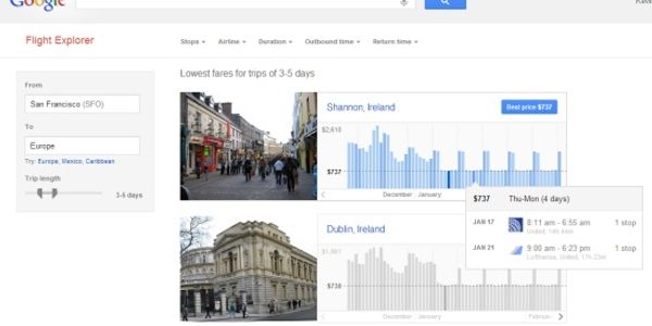 Google tests Flight Explorer platform to bring inspiration into the search equation