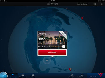 Glass bottom jet! Delta's new iPad app aggregates features for a wholly device-specific experience
