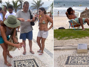 Walk on this: QR codes finally end up where they belong