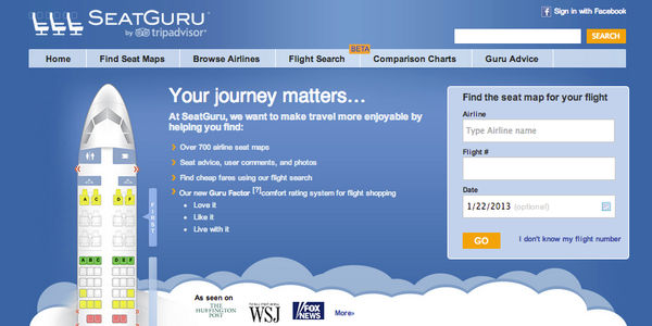 Meta search rules: SeatGuru relaunches with flight planning tools, revamped look