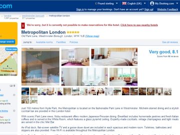 Massive discount on Booking.com sees 2014 run on reservations at London hotel