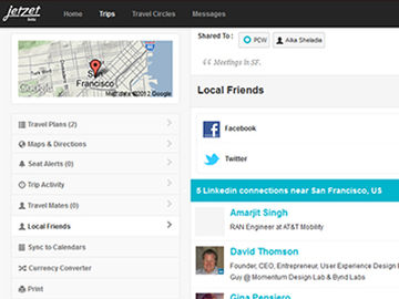 JetZet adds a layer of social networking to itinerary management