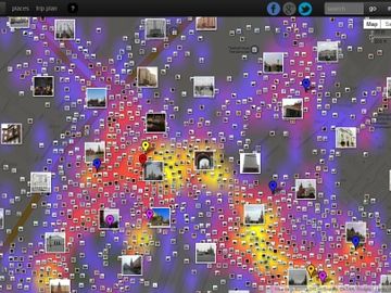 Planning trips with heatmaps based on photos