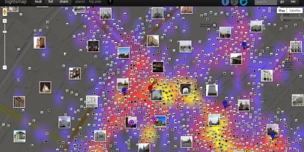 Planning trips with heatmaps based on photos
