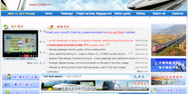 China plans to dismantle rail ministry, third party sites start selling train tickets