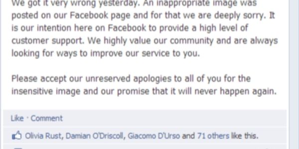 Facebook fans voice support after Luton Airport bad taste pic apology