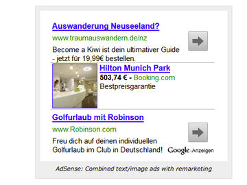 New ad alert: Combined text/image ads for hotels spotted on Google
