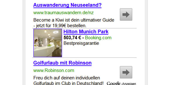 New ad alert: Combined text/image ads for hotels spotted on Google