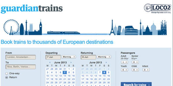Loco2 powers new Guardian Trains booking tool