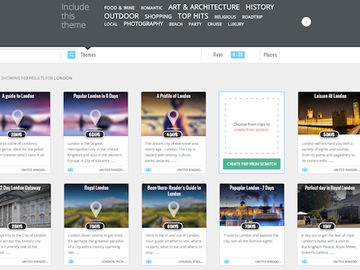 Mygola shifts focus to become a visual itinerary tool