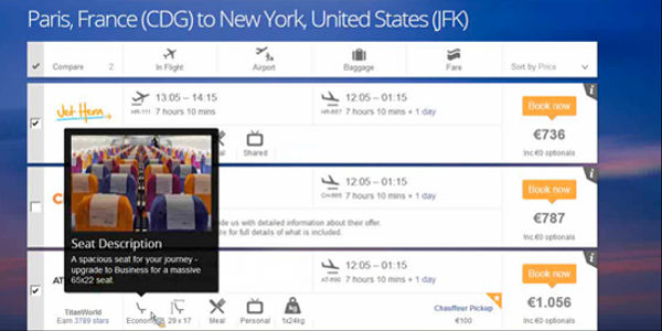 IATA simulates what travel agents would see with the NDC [SCREENSHOTS]
