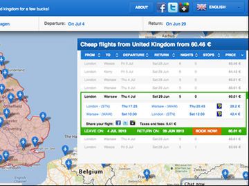 Skypicker has an innovative user experience for flight metasearch