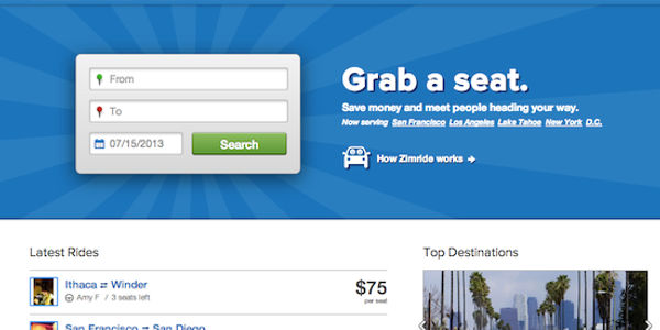 Car sharing service Zimride sold to Enterprise