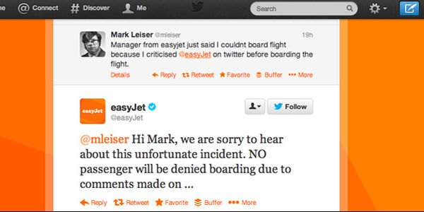 EasyJet doesn't ban a Twitter critic from flying after all