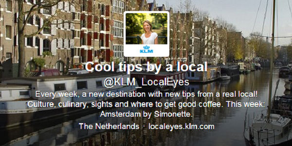 KLM turns to destination tips via LocalEyes service on Twitter