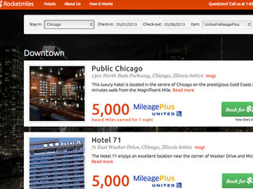 $6.5 million in financing for RocketMiles, which offers miles for hotel bookings