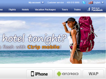 Ctrip seeing steady growth of 30%, dominated hotel and flight bookings