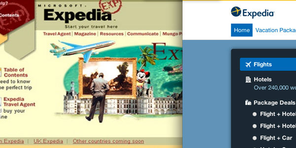 How Expedia's homepage design evolved to today's full revamp