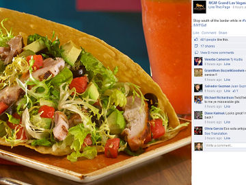 Hotels on Facebook: pictures of restaurant food and scenery most popular