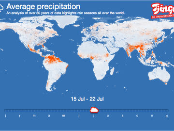 A quick visual tool to plan vacations around expected rain patterns