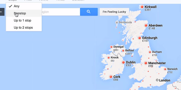Google Flight Search increases interactivity with visual airfare mapping