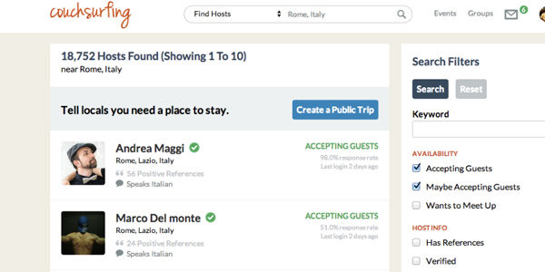 Couchsurfing relaunches on new platform with fresh functionality