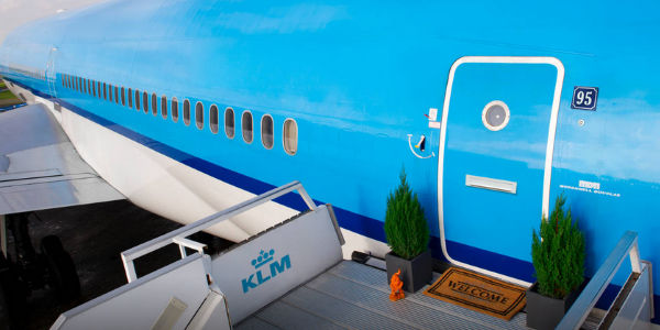 KLM and Airbnb create the aircraft sleepover