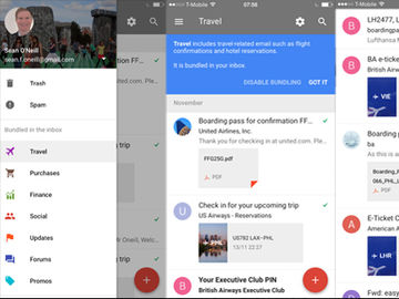 Inbox by Gmail encroaches on travel brands' turf