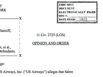 US Airways vs Sabre staggers on, with up to $362M at stake