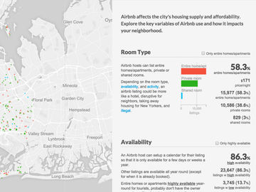 This site maps every Airbnb rental in New York City