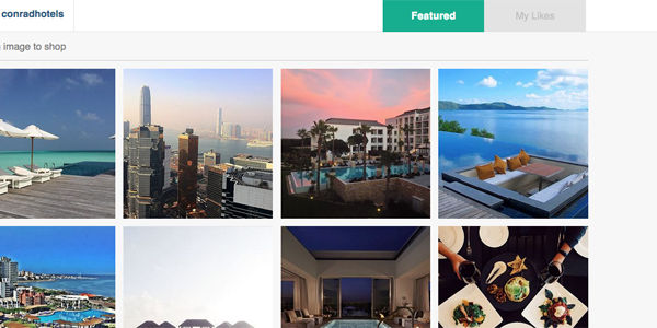 Conrad Hotels turns some Instagram images into booking buttons