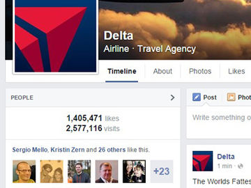 Delta Airlines' Facebook page was hacked, shared obscenities