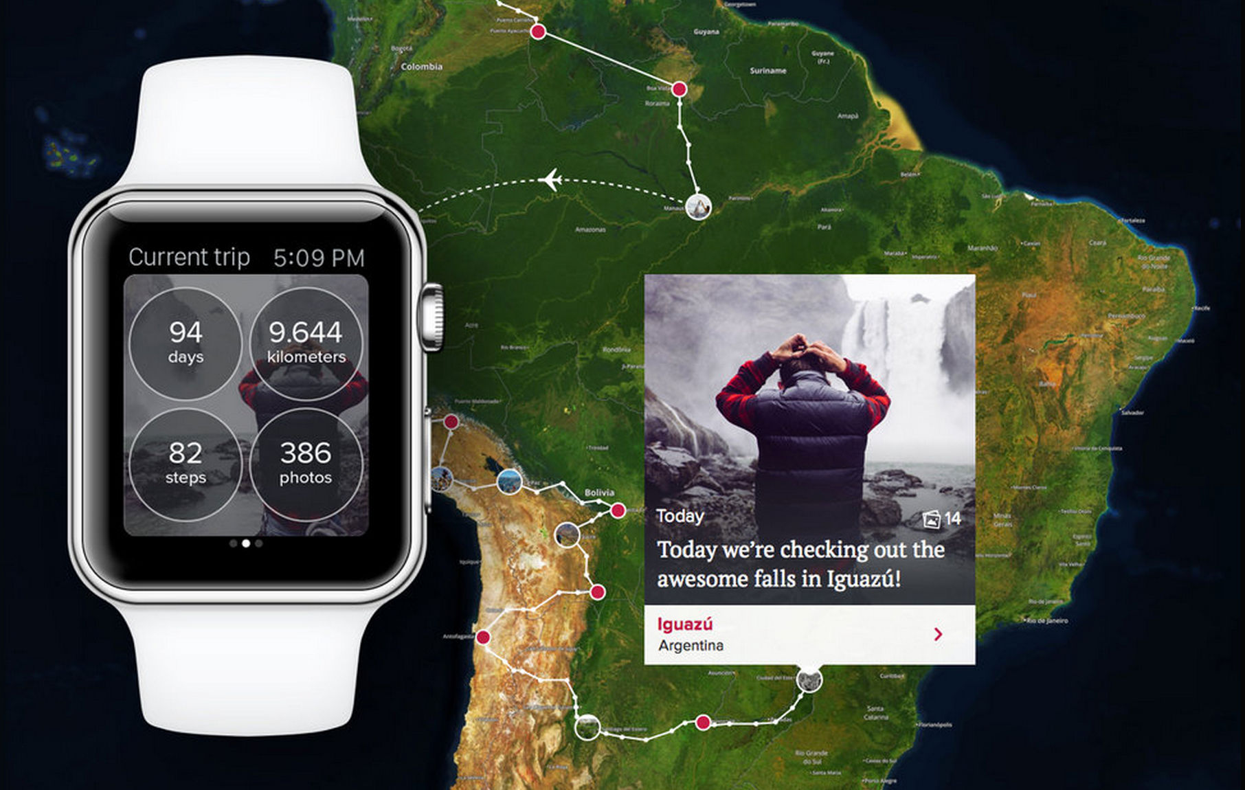 Polarsteps will track travel statistics 